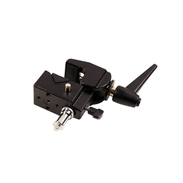 RayFlex C01 super clamp — 1/4 inch and 3/8 inch screws with baby 5/8 inch stud