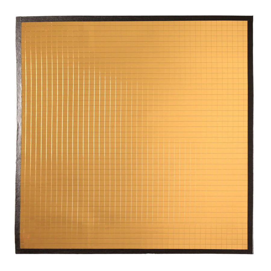 RayFlex gold 45cm reflector tile, 10mm depth — tight directional light strip, warm cinematic fill