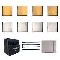 RayFlex M-25 Kit — complete 8-piece compact 25cm modular reflector system, gold and silver tiles