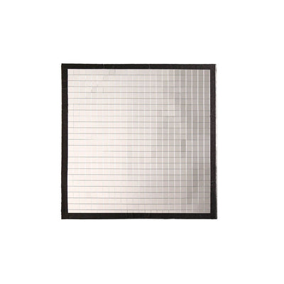 RayFlex silver 25cm compact reflector tile, 10mm depth — directional light strip, neutral bounce